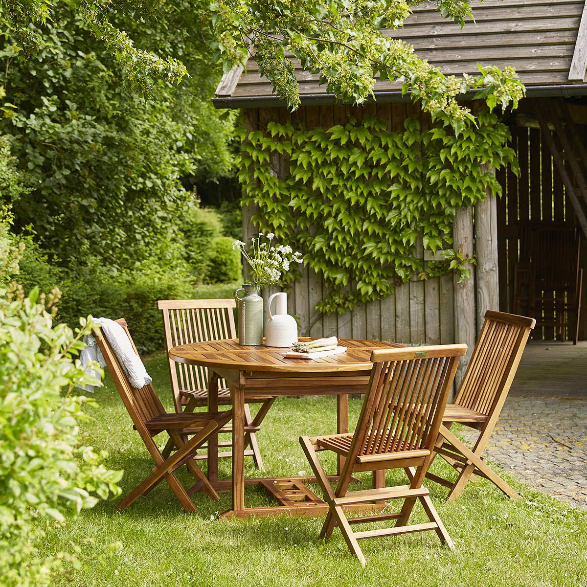 Berah Getah Bali table jardin teck huilé ovale 6/8 pers