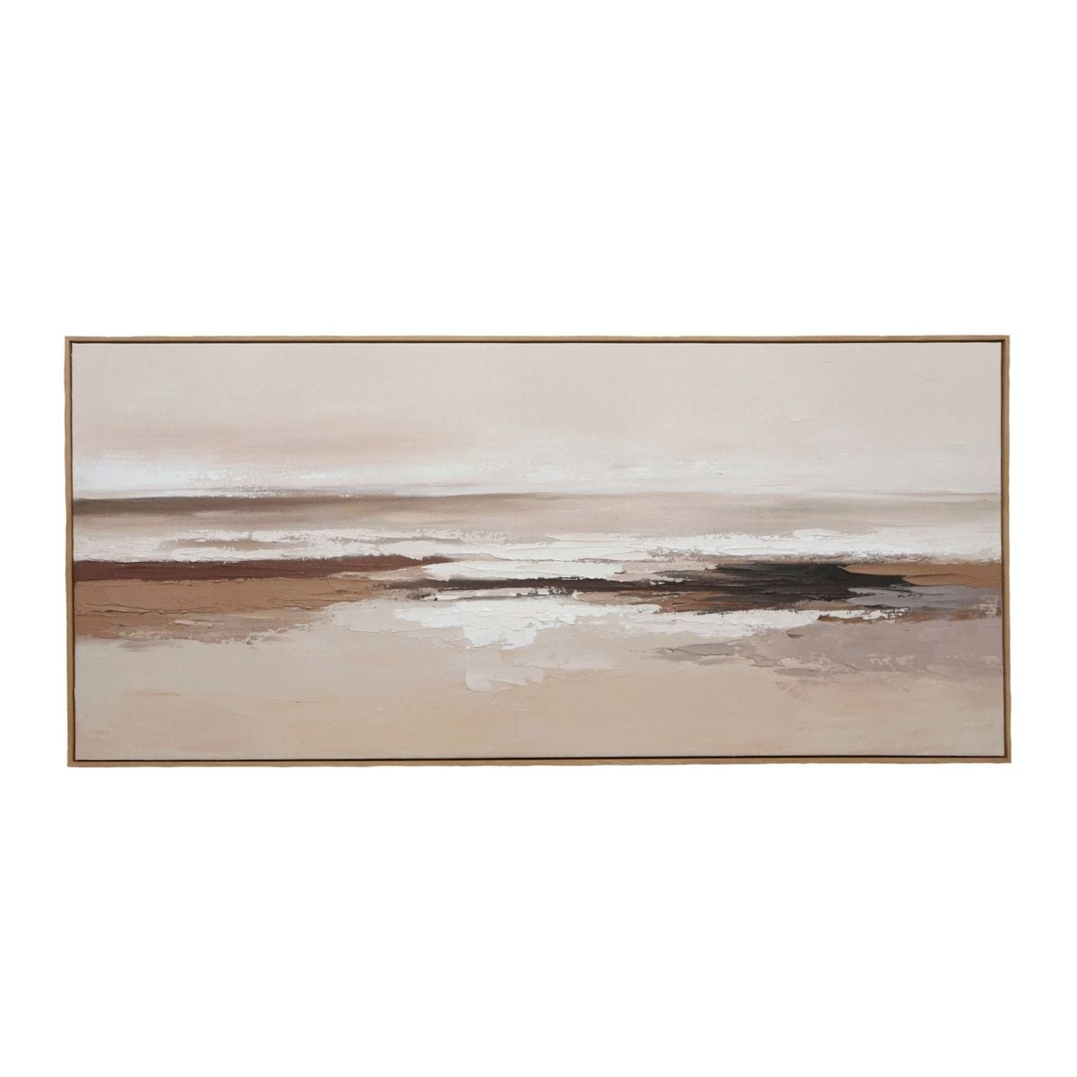 Andrea House Praslin tableau abstrait beige 70x150 cm