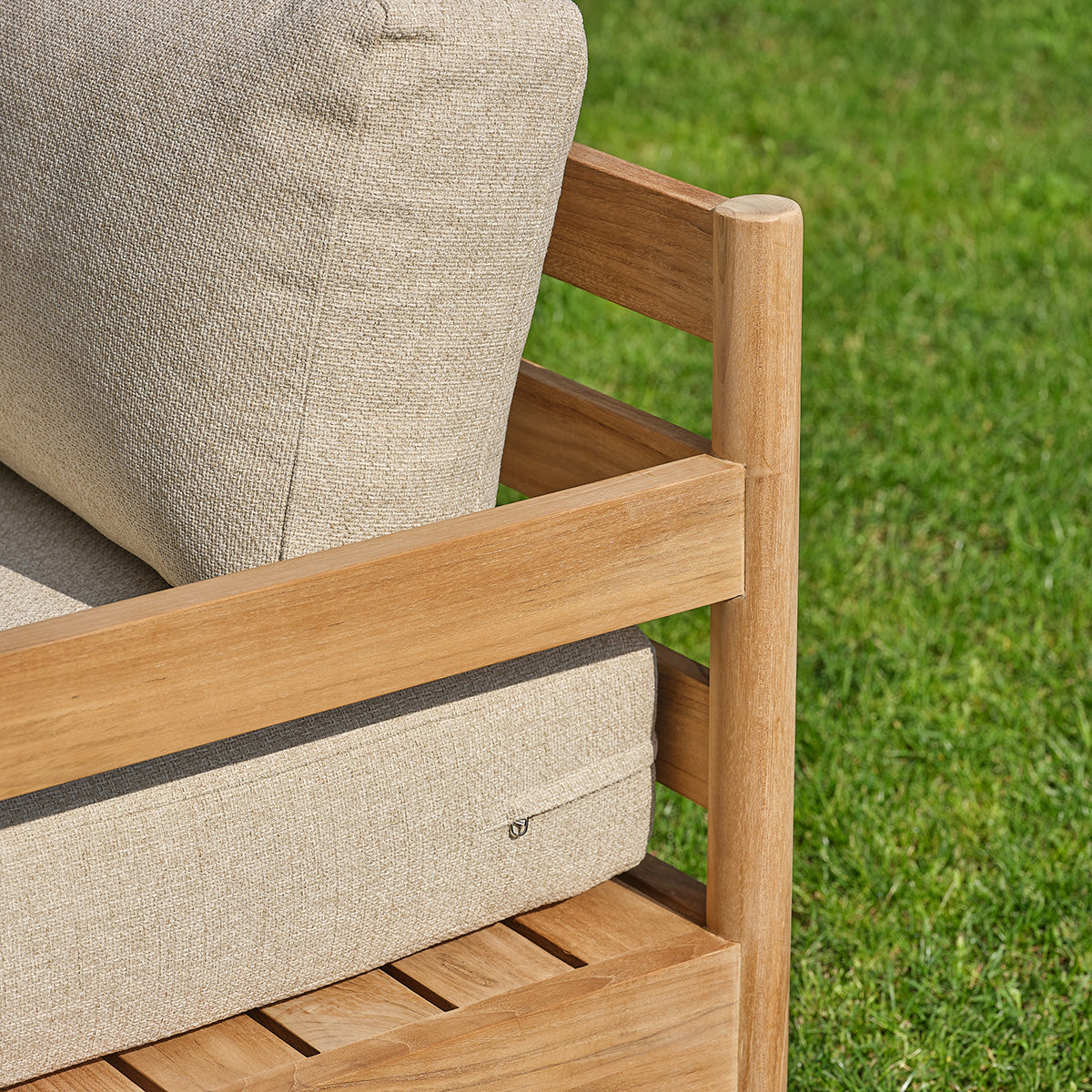 Berah Getah Jardin CALVI canapé de jardin teck 4 places beige