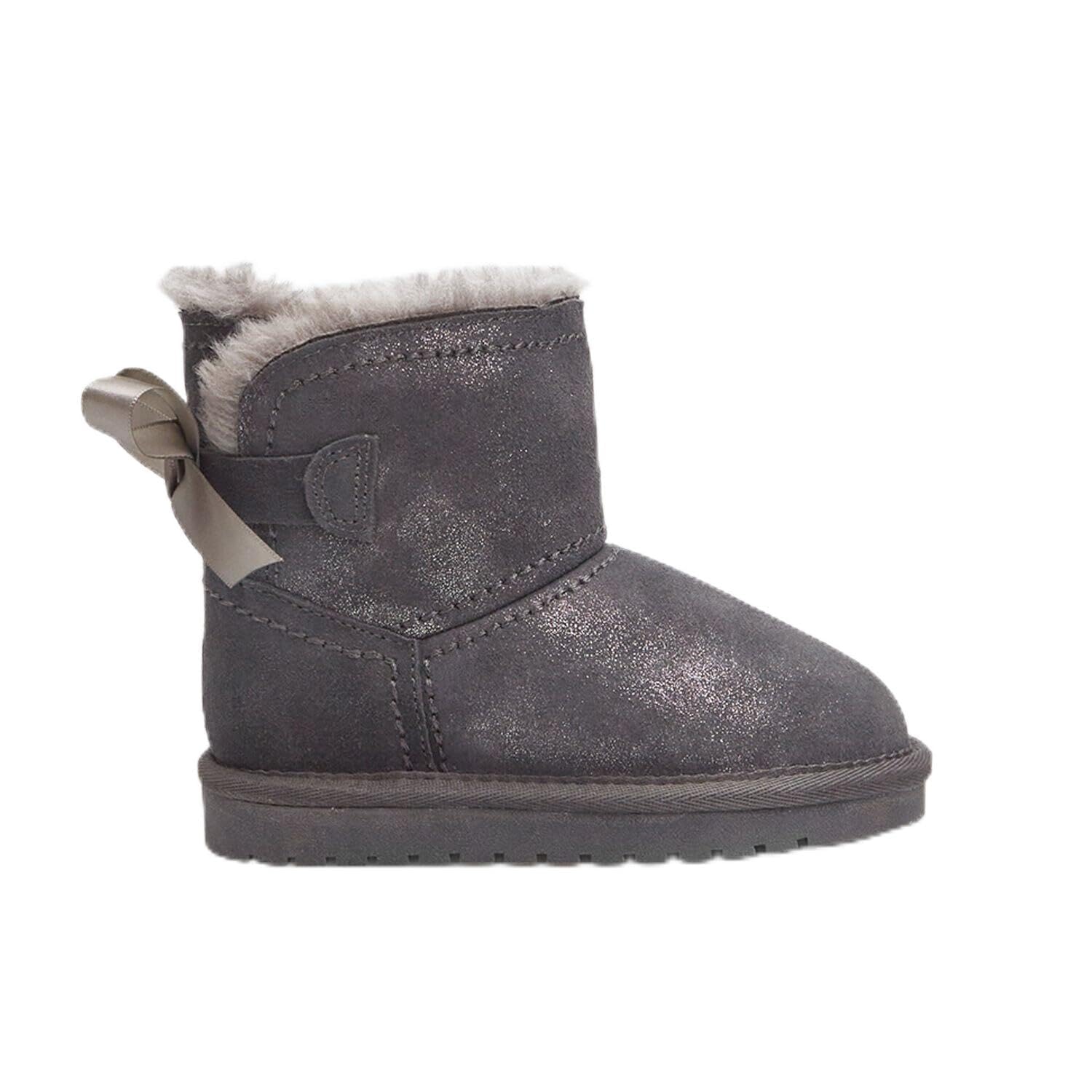 Bata Bottines bottines fille nœud cuir 25 EU fourrée