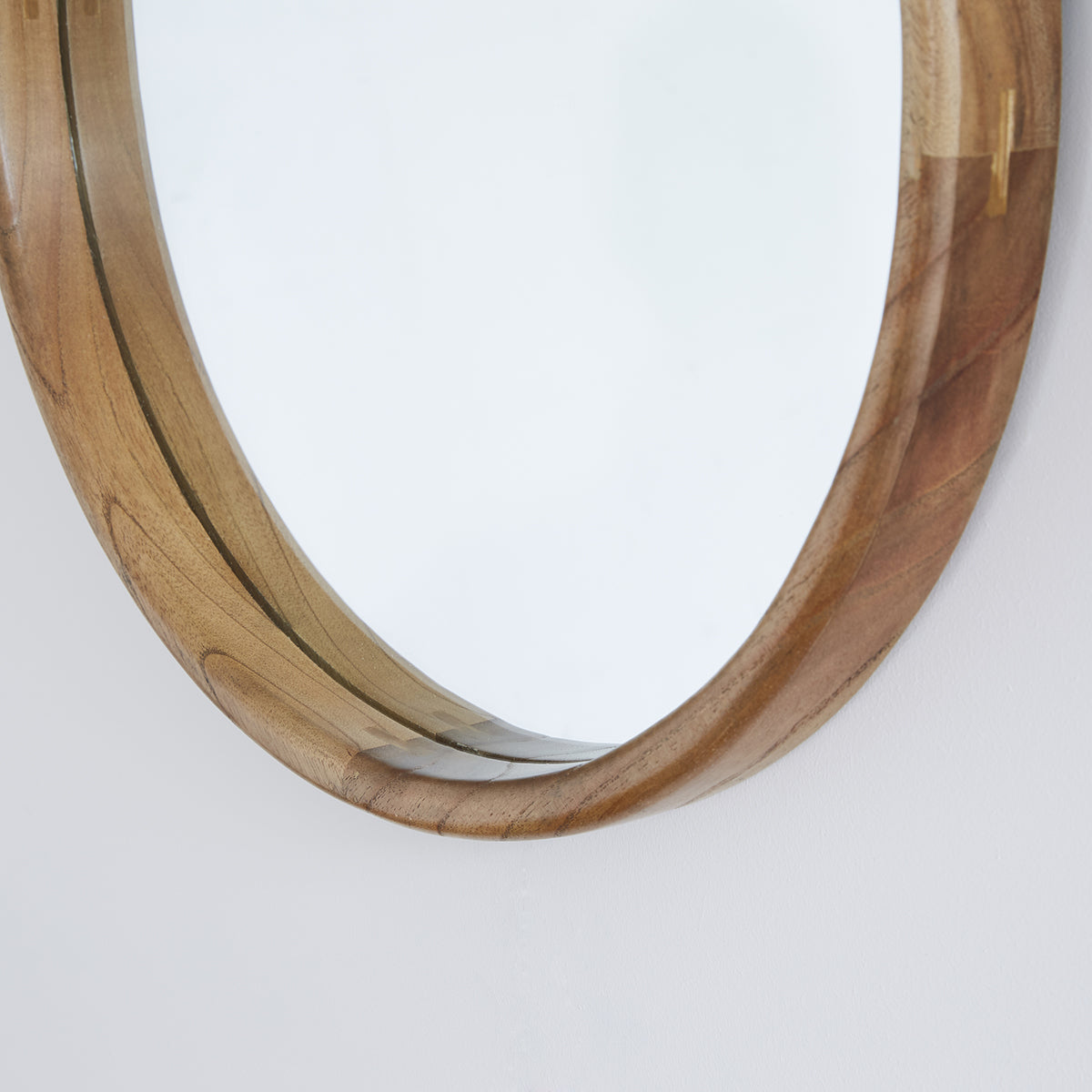 Berah Getah HANA miroir rond bois Ø50 cm mindi massif