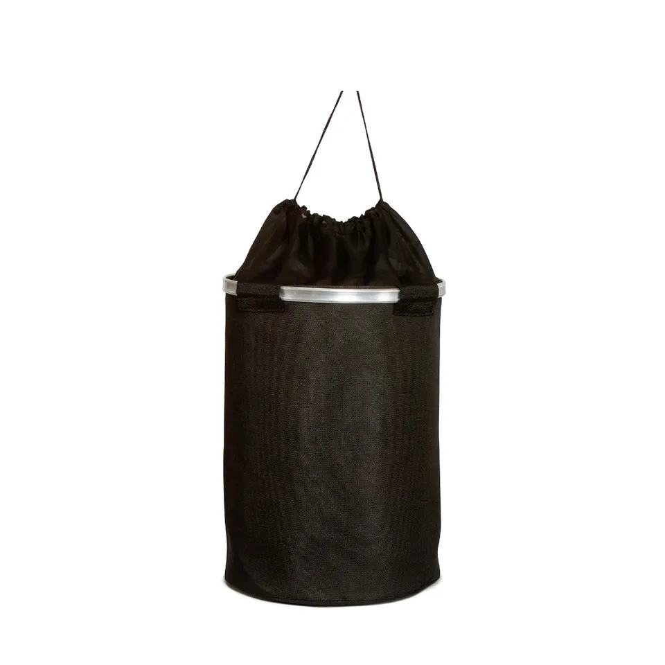 Andrea House Baño panier à linge tissu noir