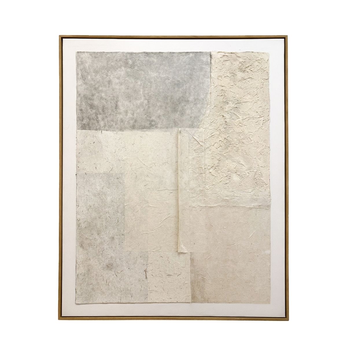 Andrea House Ubud tableau abstrait blanc beige 80x100 cm