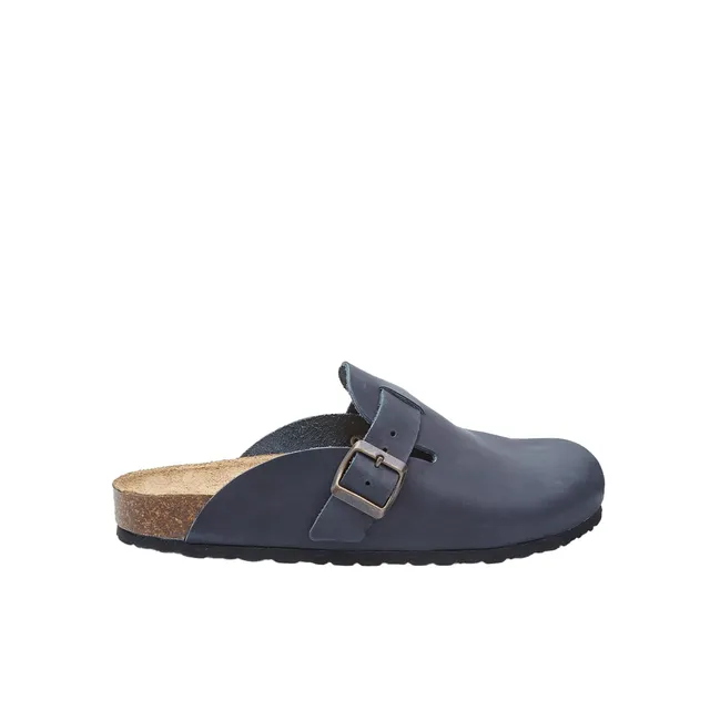 Bata mules nubuck homme boucle métal confort