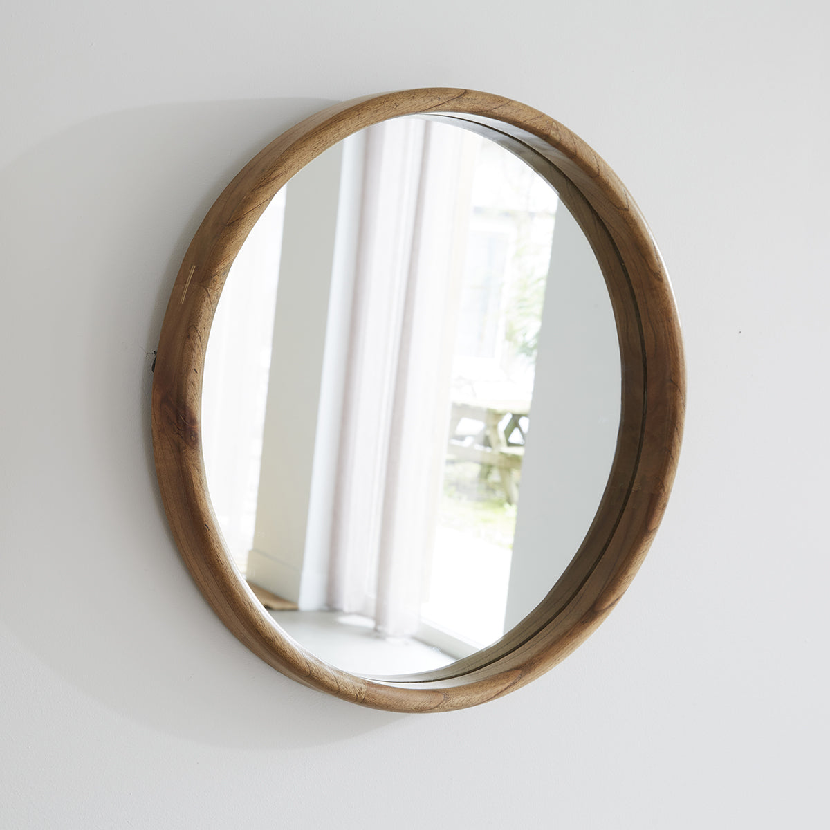 Berah Getah HANA miroir rond bois Ø50 cm mindi massif