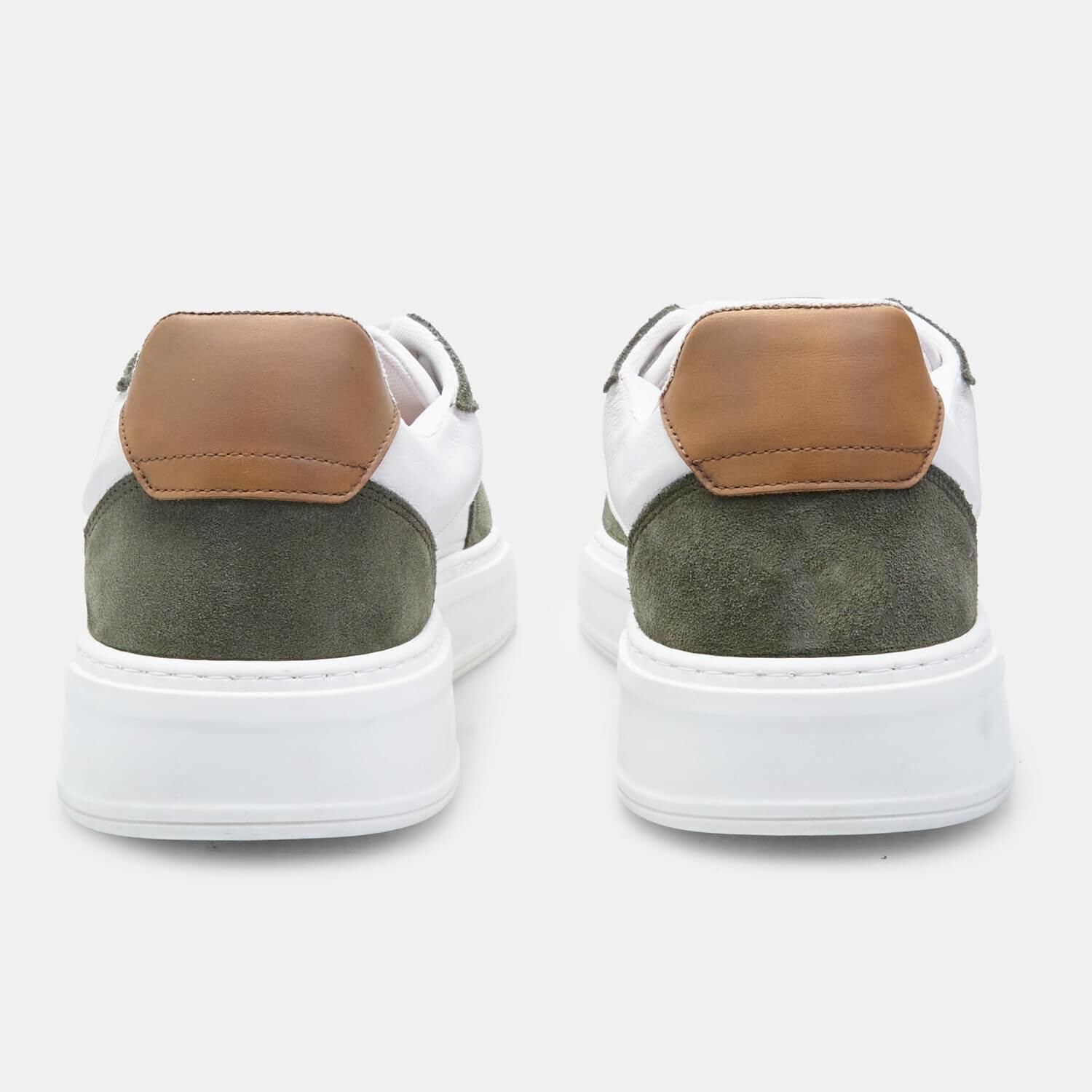 Bata Sneakers cuir homme blanc vert