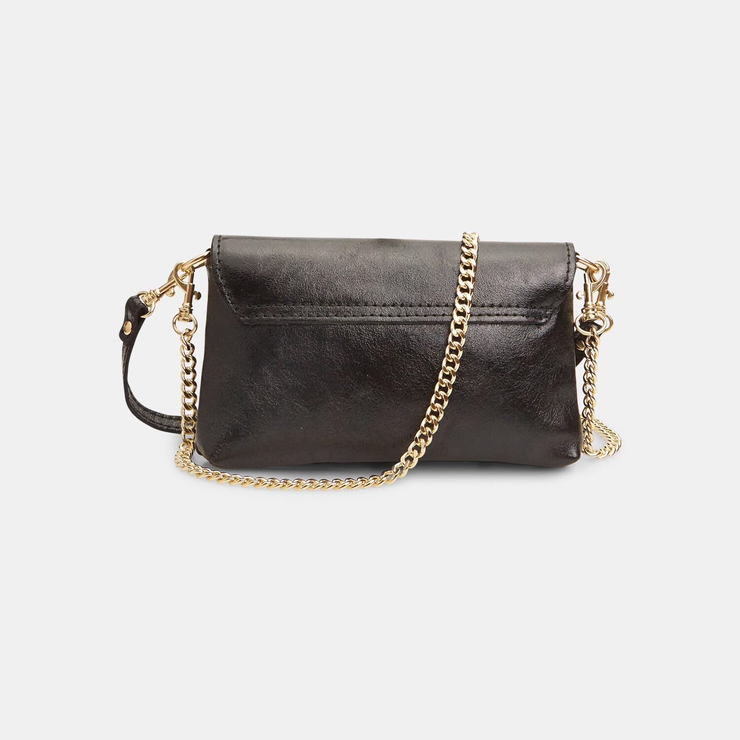 Bata Sacs bandoulière cuir noir chaîne mini