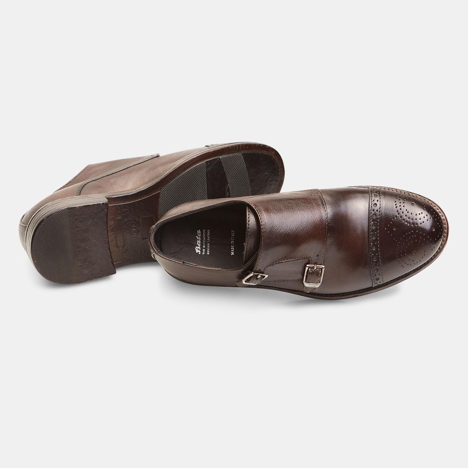 Bata Mocassins homme cuir à boucles