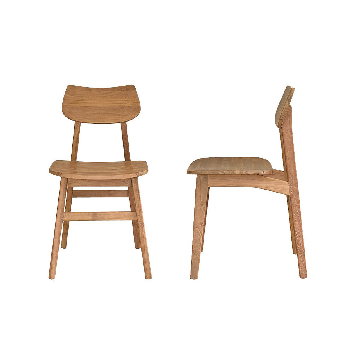 Berah Getah Adèle lot 2 chaises teck massif