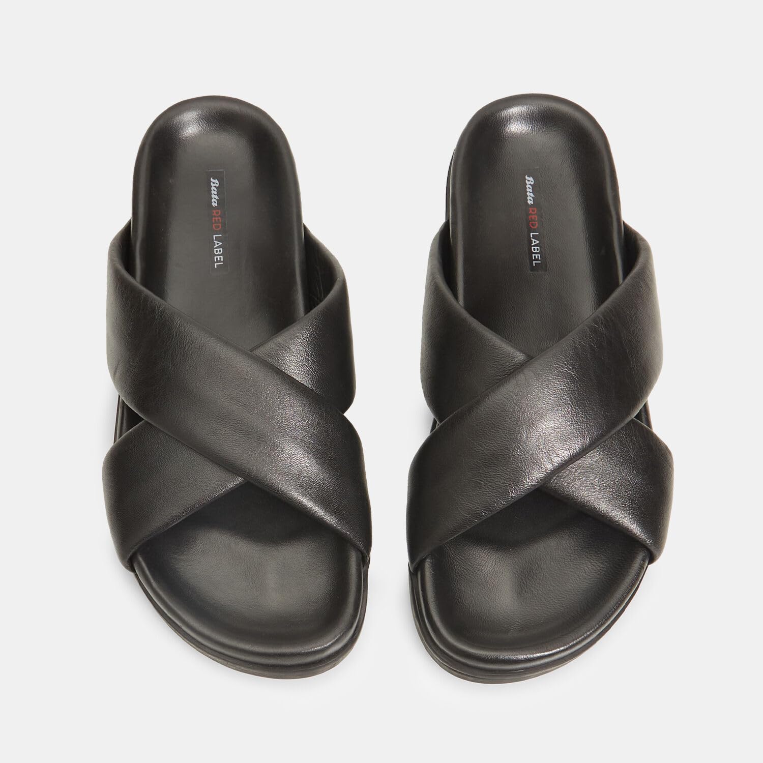 Bata Red Label mules homme cuir bandes croisées