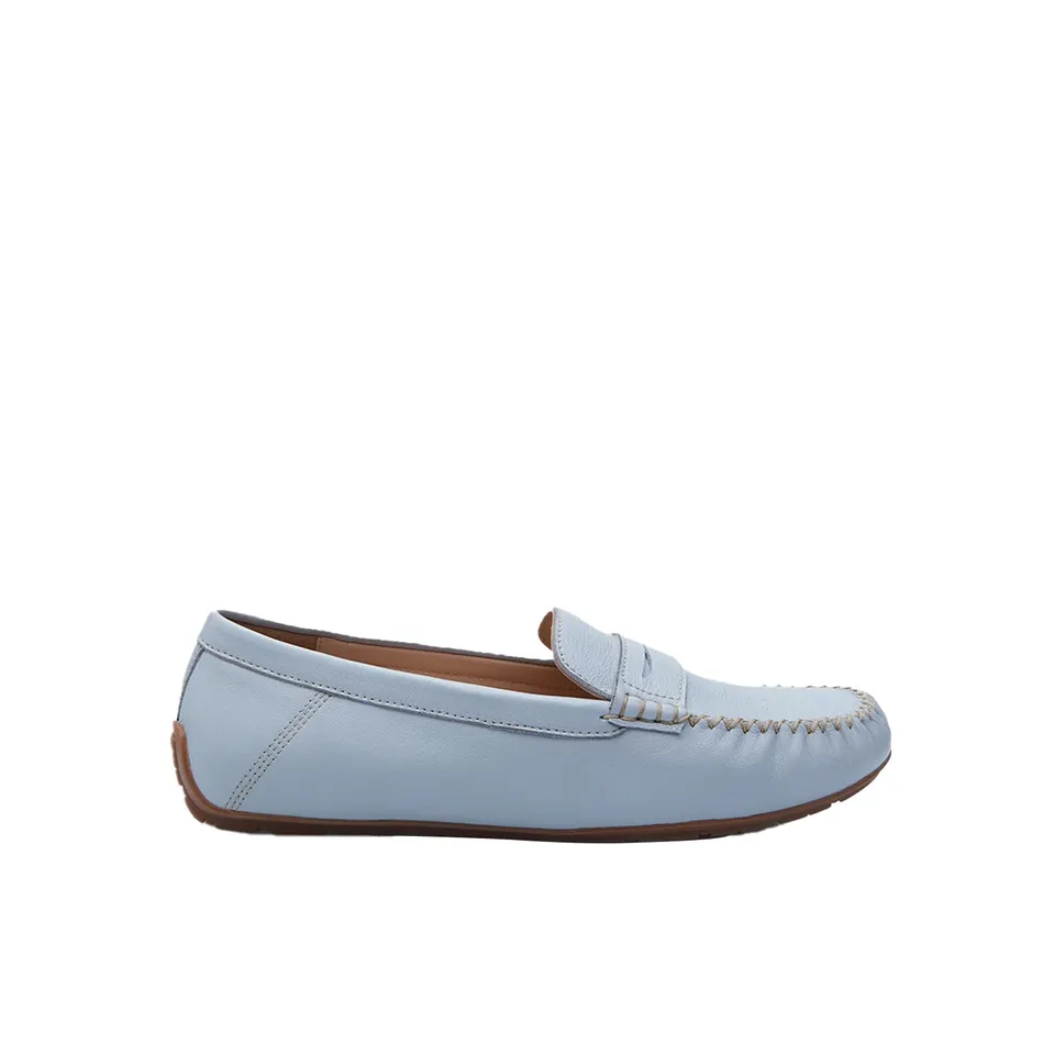 Bata Mocassins Femme Cuir Bleu Confortables