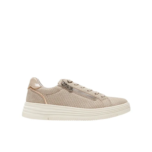 Bata sneakers femme zip latéral cuir synthétique