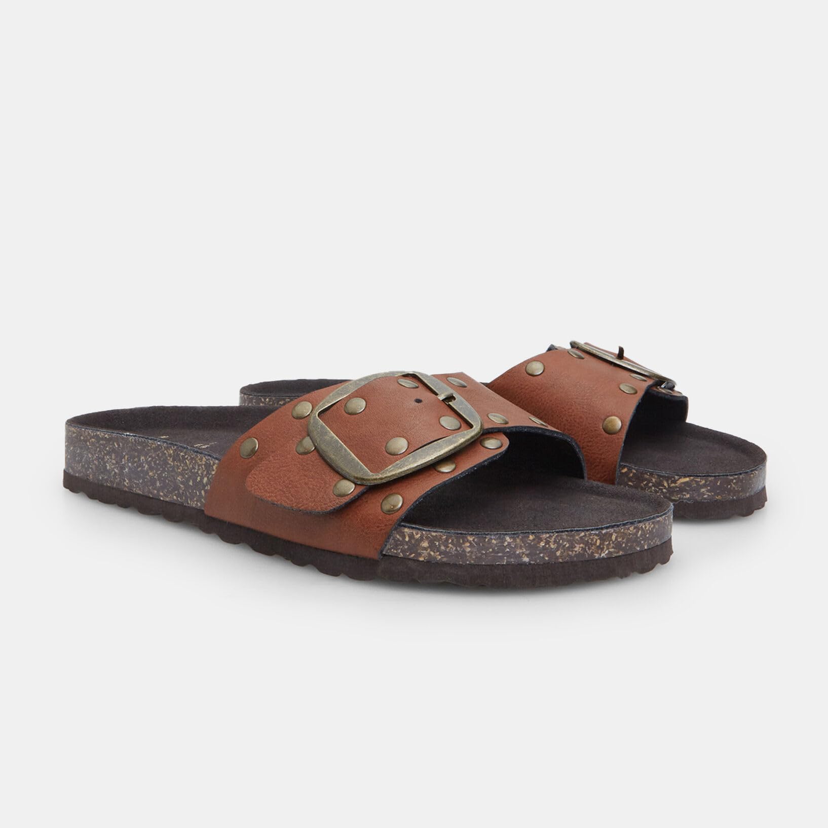 Bata Sandales mules femme clous plates