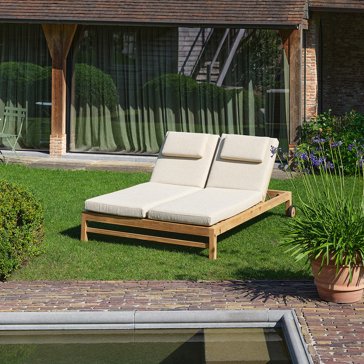 Berah Getah Palombaggia bain de soleil double teck beige chiné