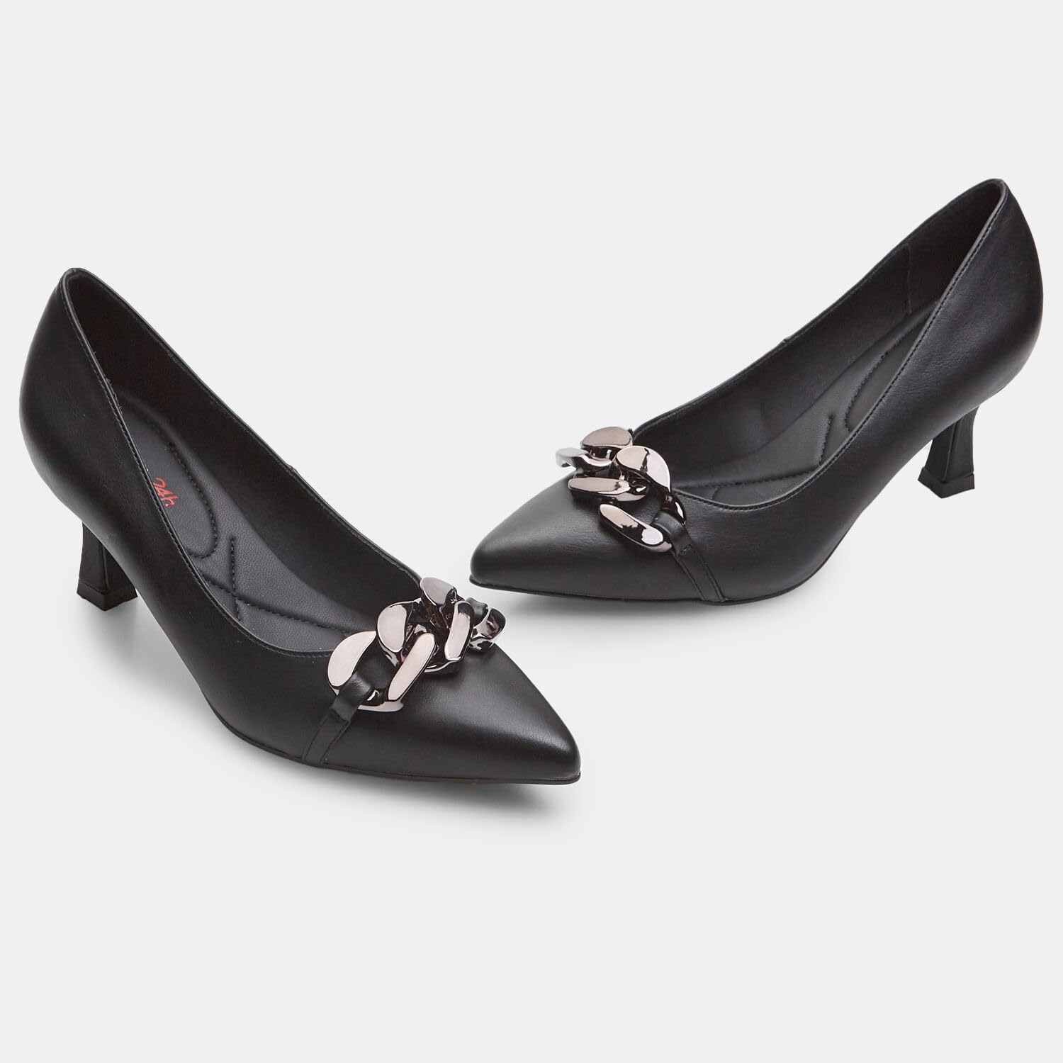 Bata Escarpins femme talon moyen à chaîne