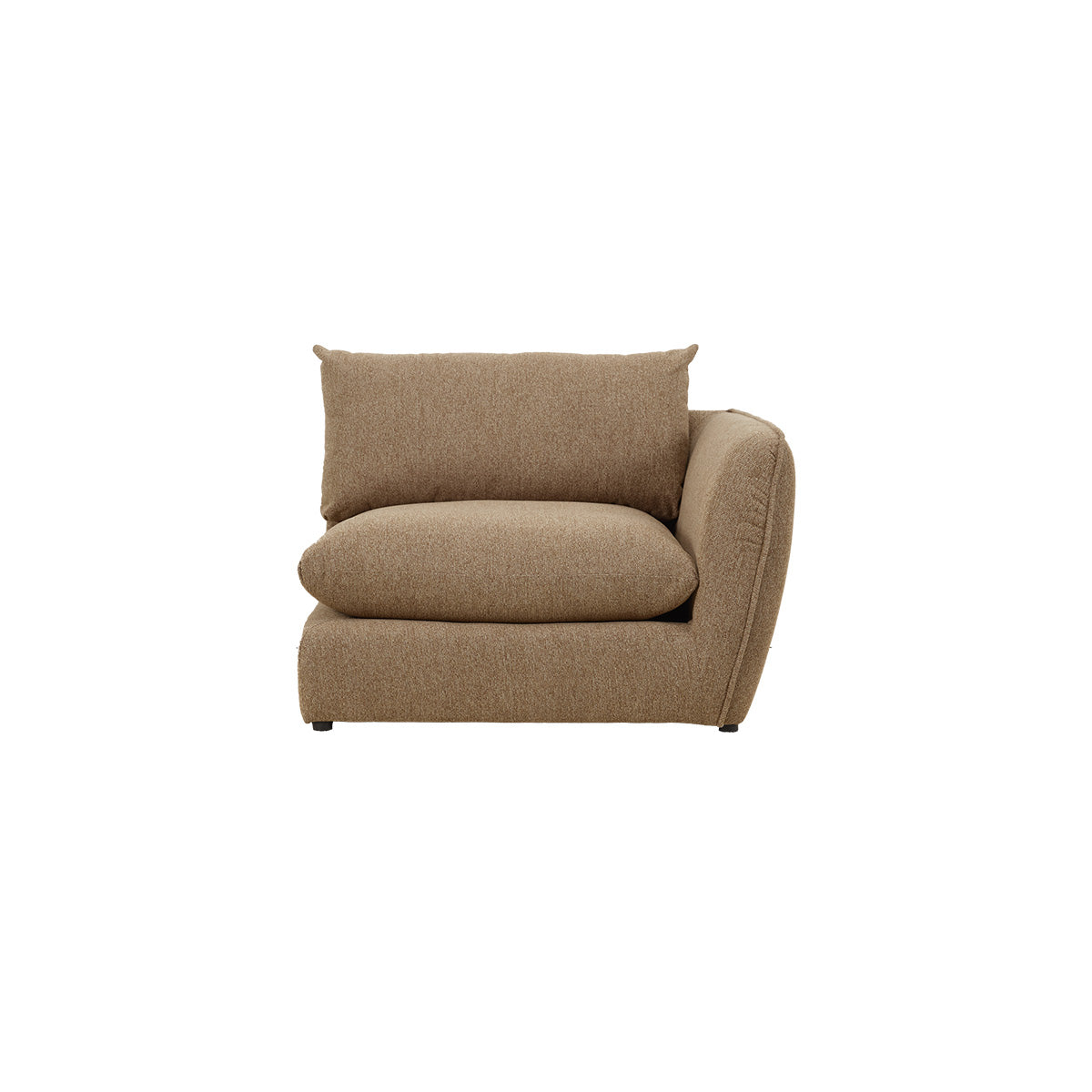 Berah Getah Leopold angle droit tissu marron clair 117 cm canapé