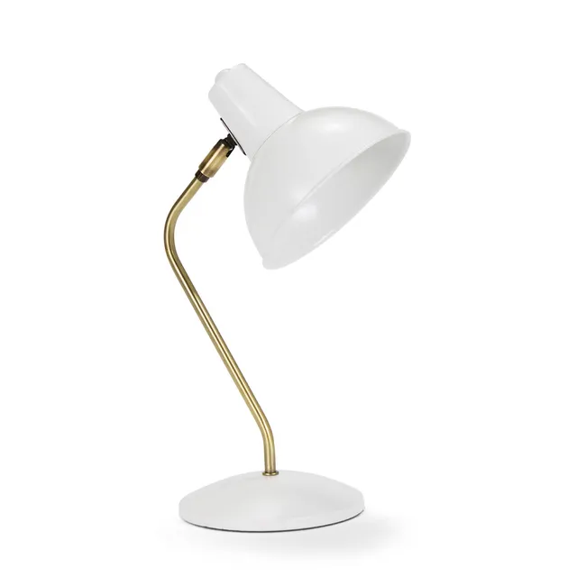 Andrea House lampe de bureau métal blanc industriel