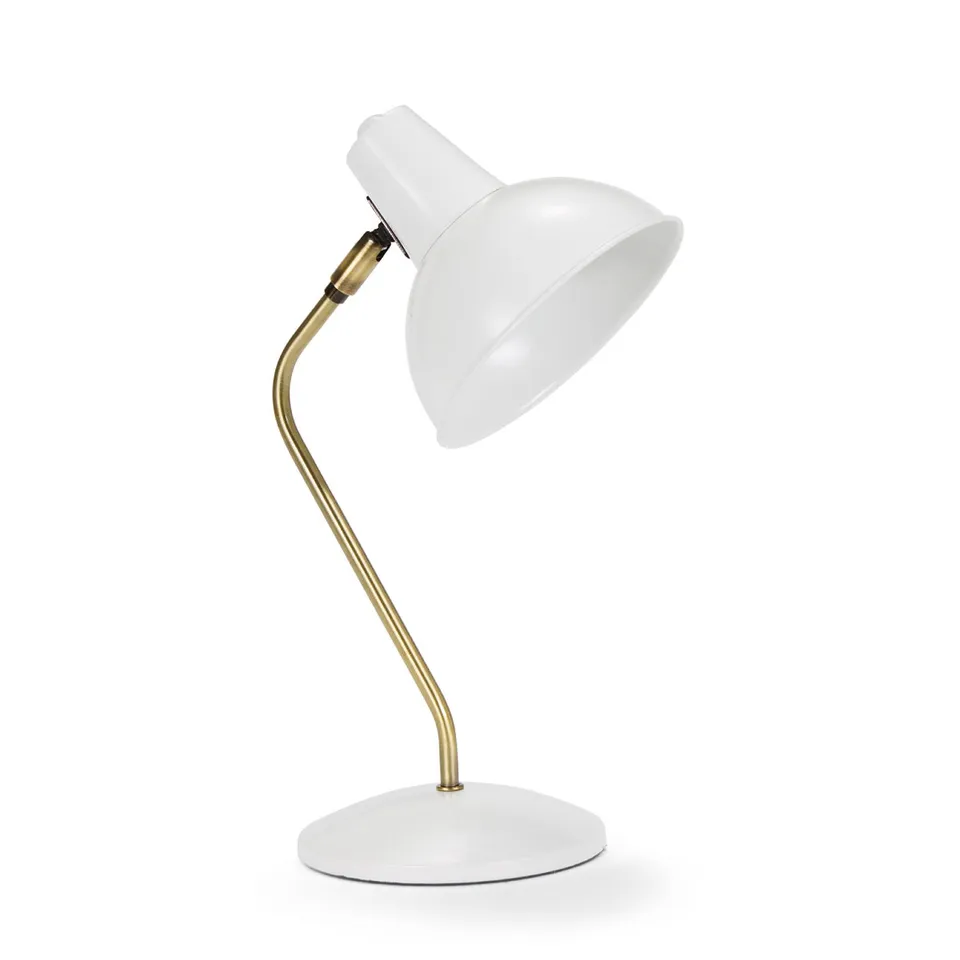 Andrea House lampe de bureau métal blanc industriel