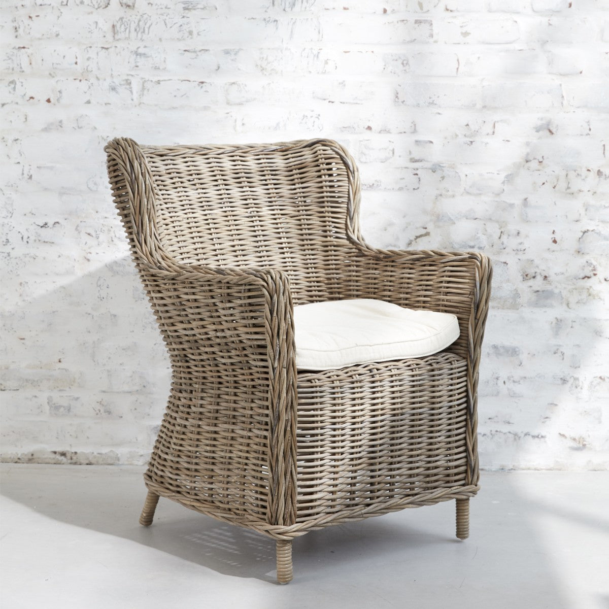 Berah Getah Atlantic fauteuil rotin tressé salon coussin