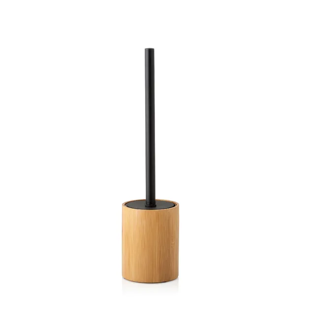 Andrea House Baño brosse WC noire bambou et métal