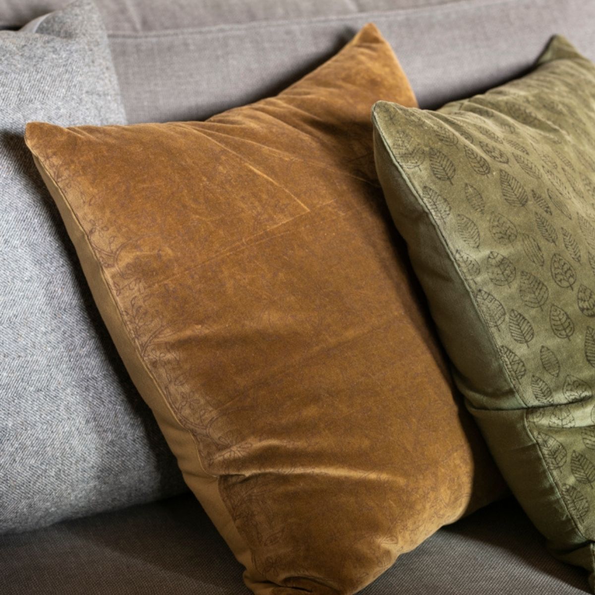 Andrea House coussin canapé coton orange