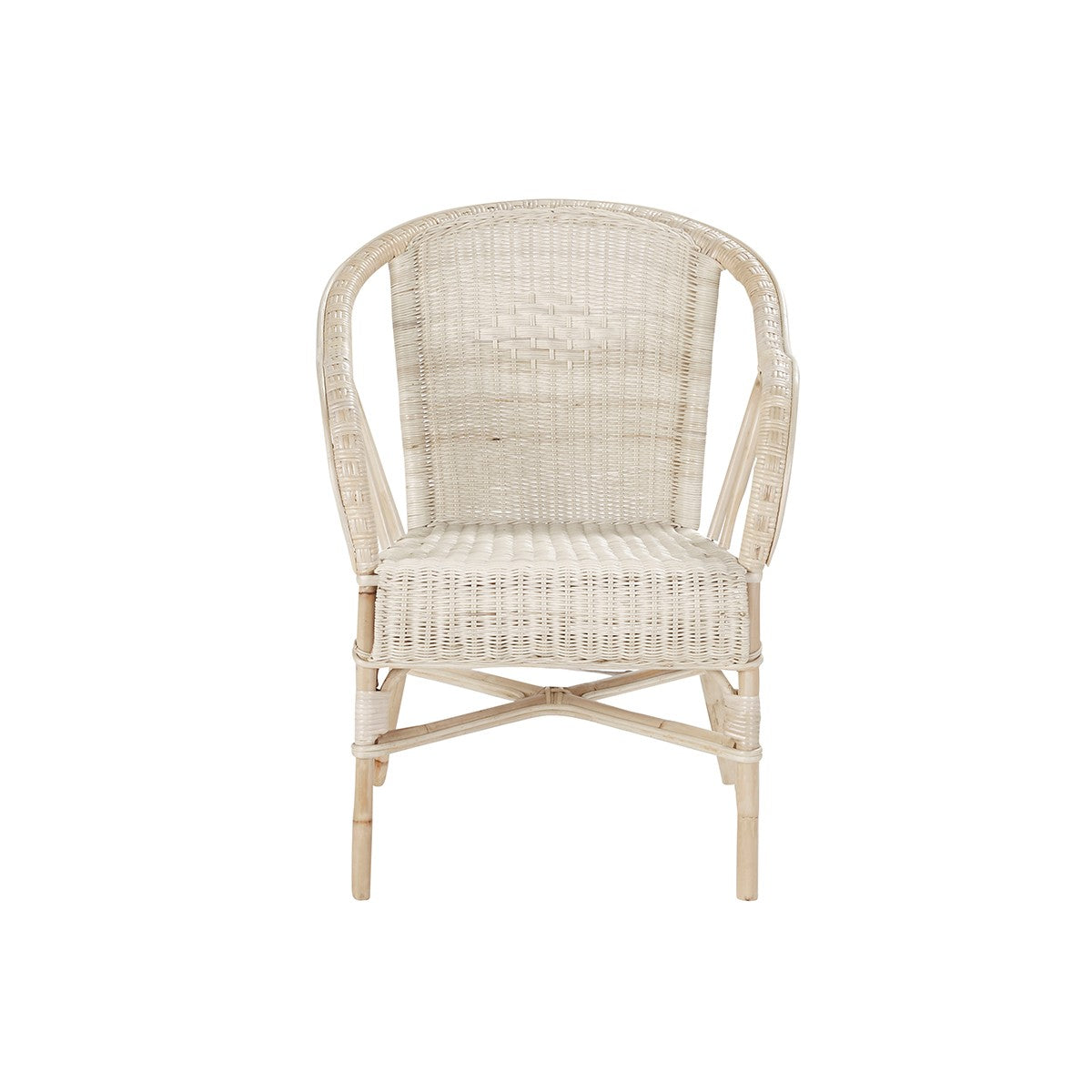 Berah Getah Albane fauteuil rotin naturel avec coussin