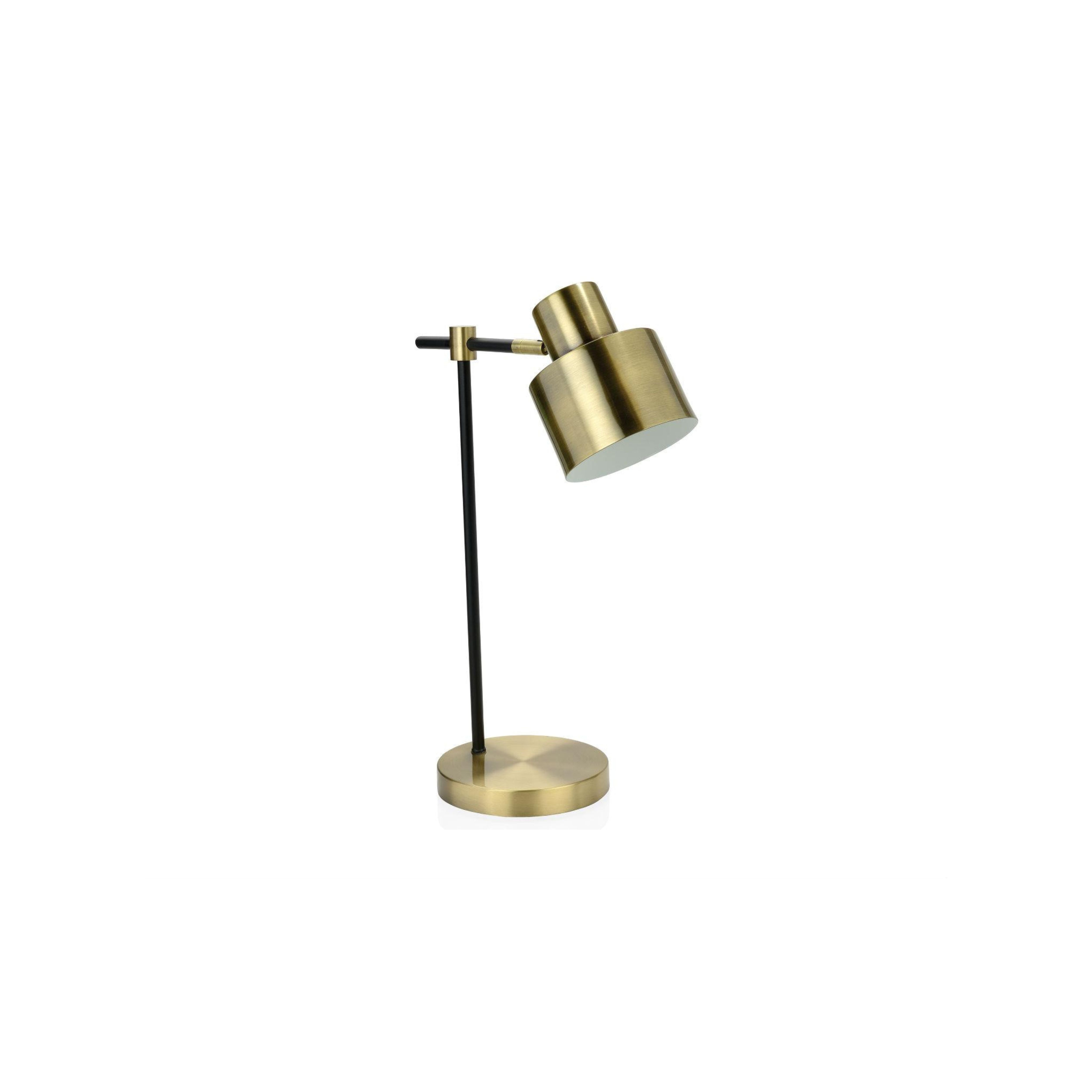 Andrea House lampe de table industrielle dorée métal