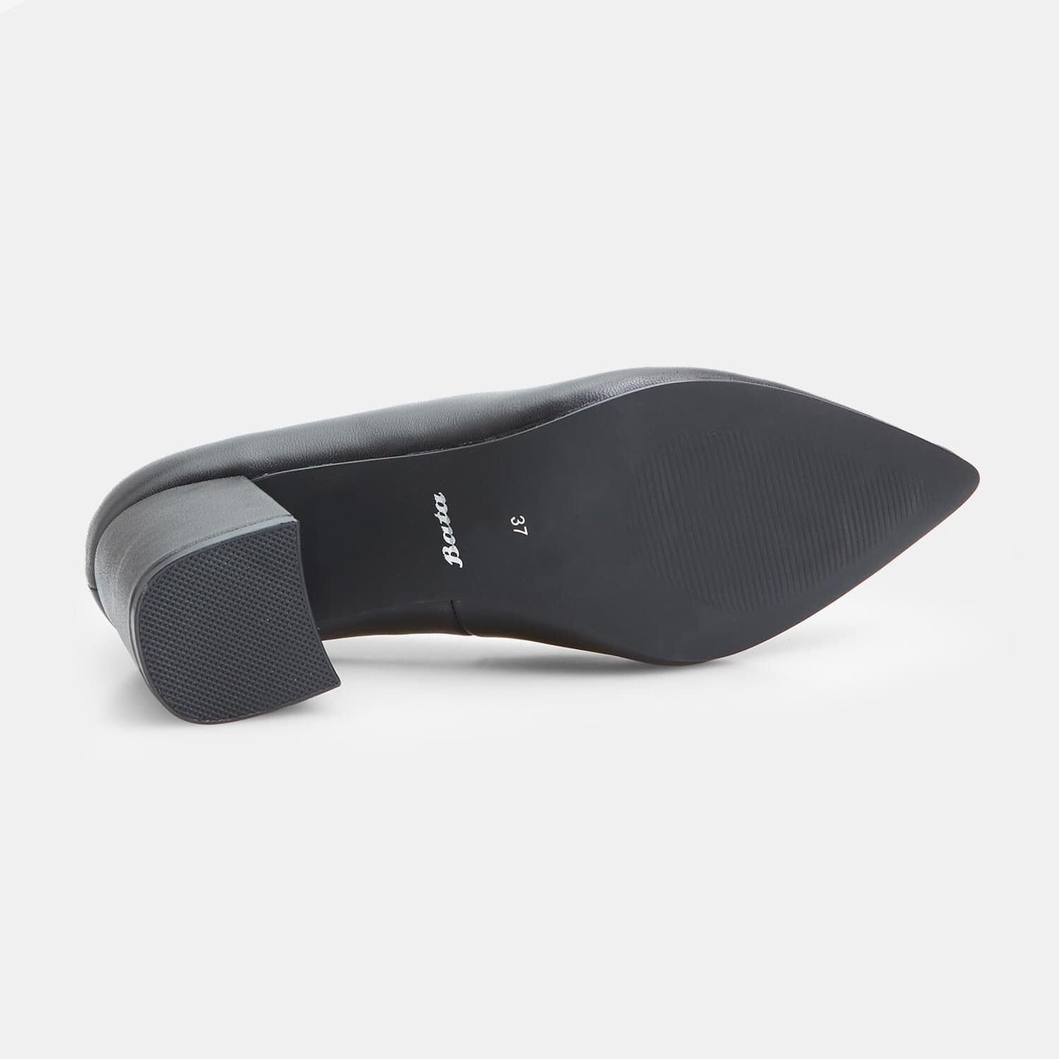 Bata Escarpins cuir femme talon carré haut