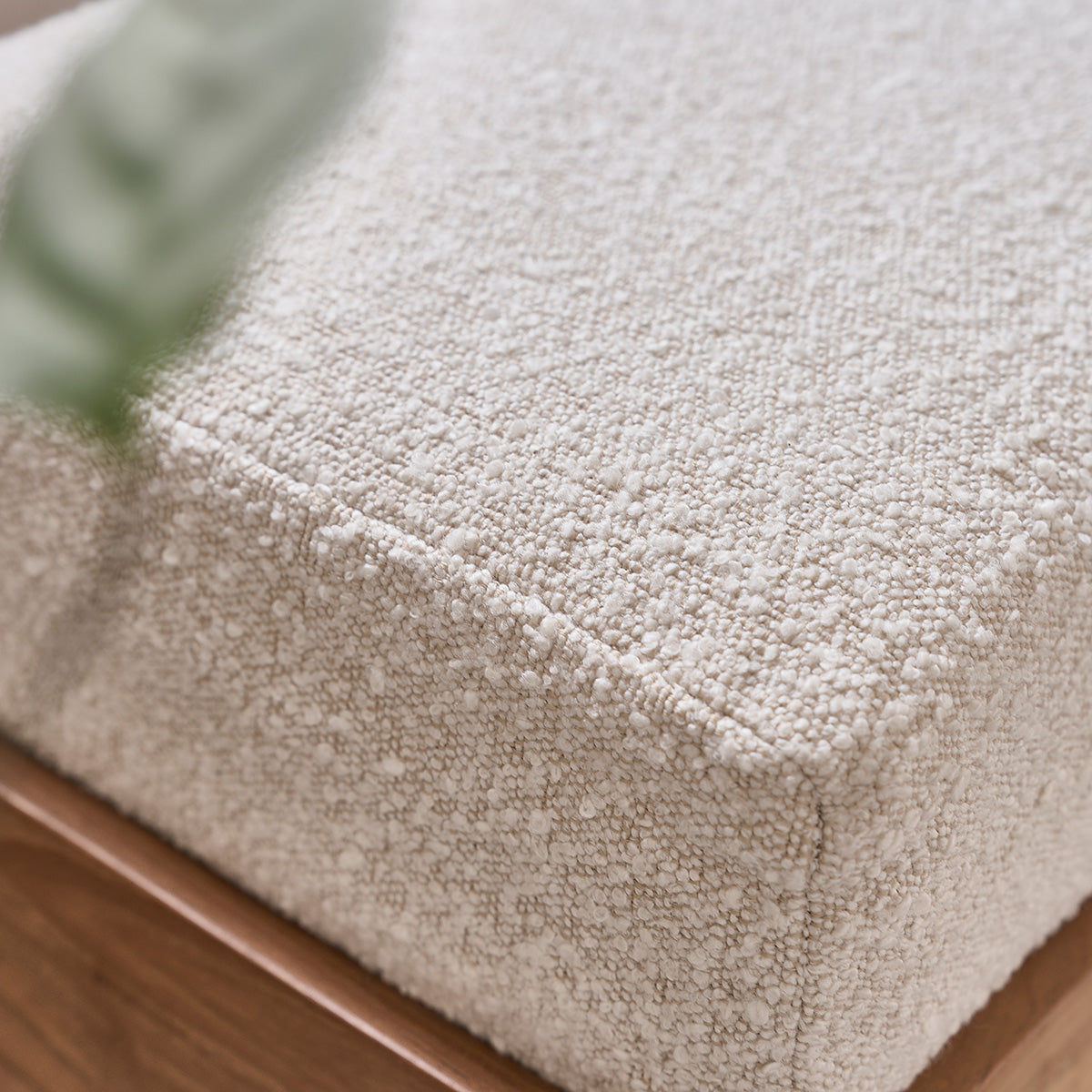 Berah Getah Théodore banc teck bouclette 100 cm entrée