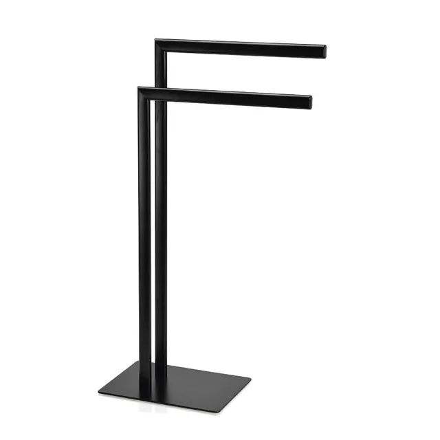Andrea House Baño porte-serviettes métal noir pied