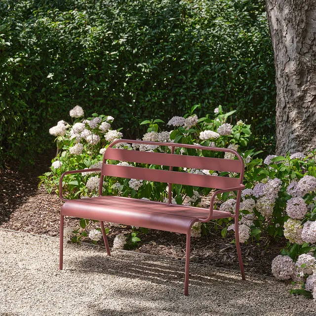 Berah Getah ZEPHIR banc jardin alu framboise 118 cm