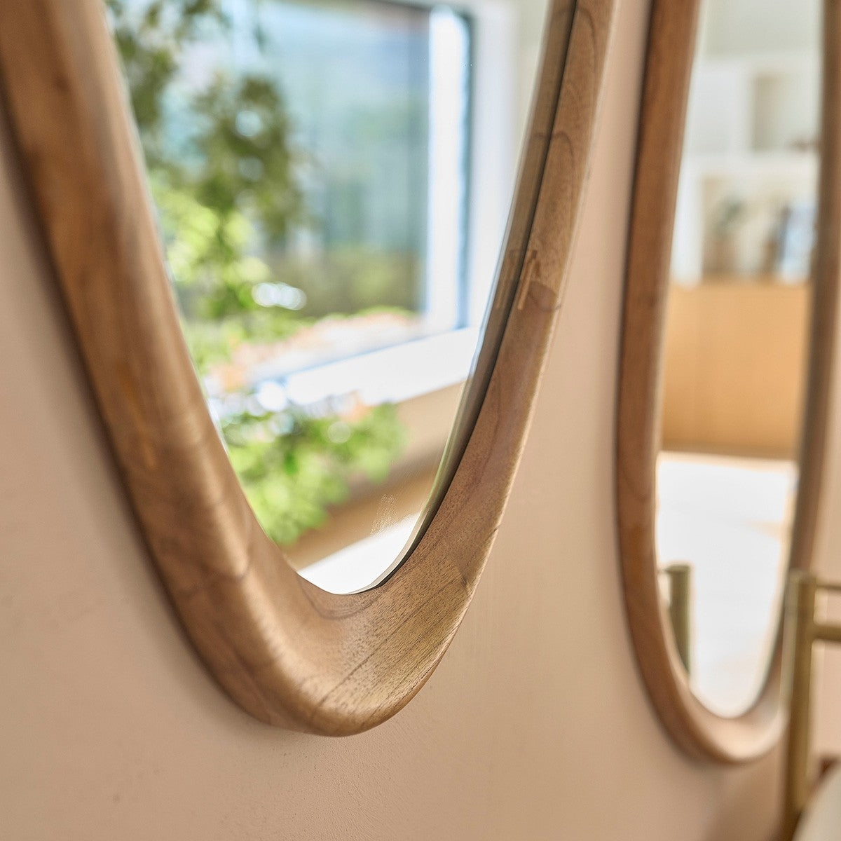 Berah Getah Fifties miroir mindi 90 cm ondulé