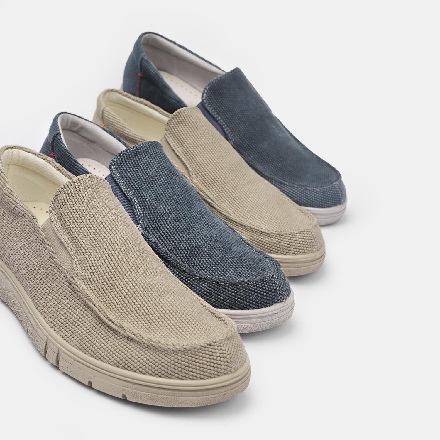 Bata Mocassins tissu homme chaussures sans lacets confort