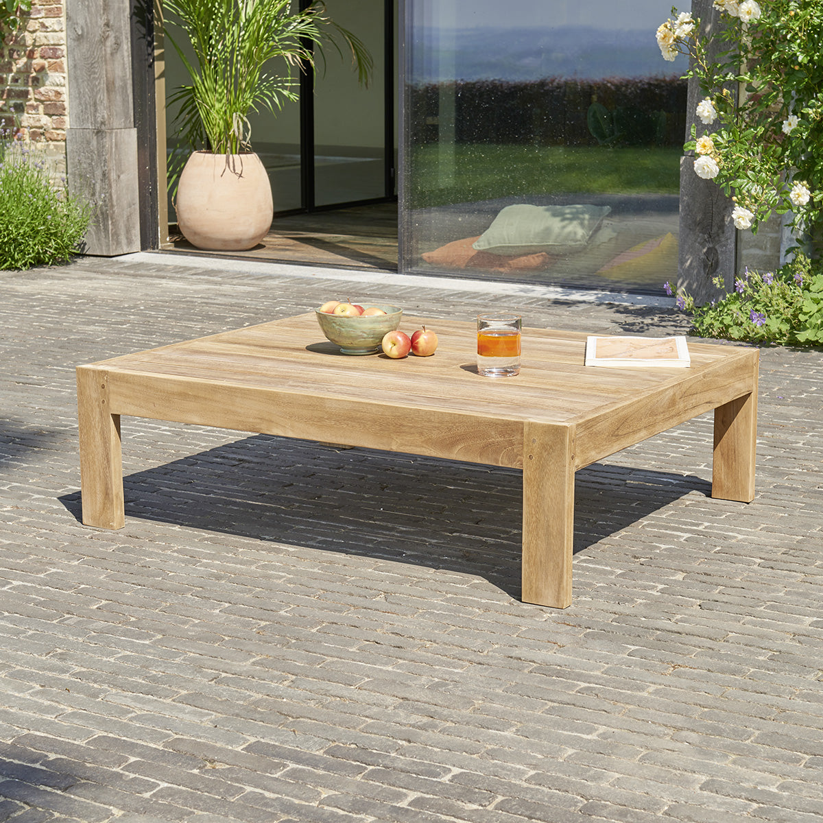 Berah Getah PALMA table basse de jardin teck 102 cm
