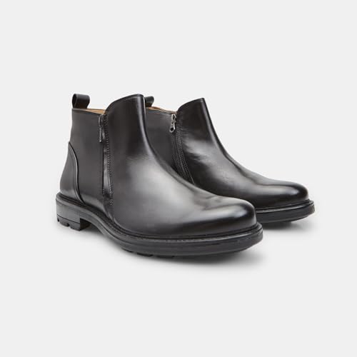 Bata Bottines cuir homme zippées confortables