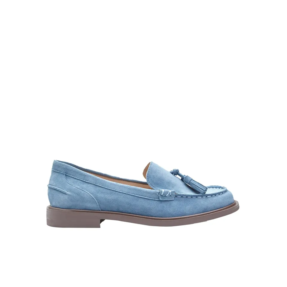 Bata Mocassins mocassin daim femme pompons