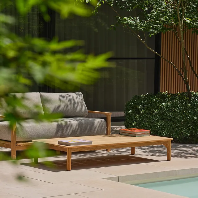 Berah Getah Piana table basse jardin teck massif 170 cm