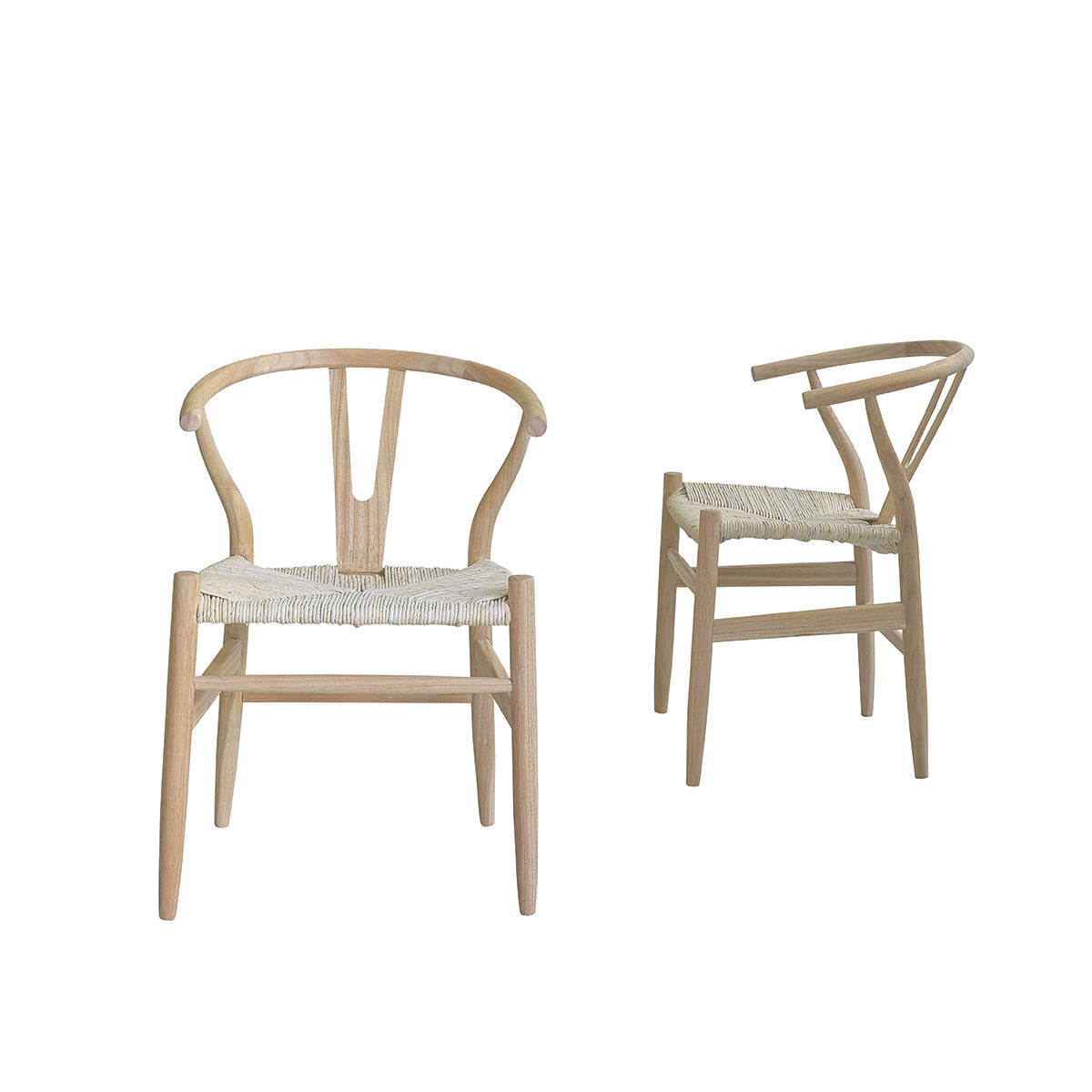 Berah Getah Camille chaise mindi corde naturelle lot de 2