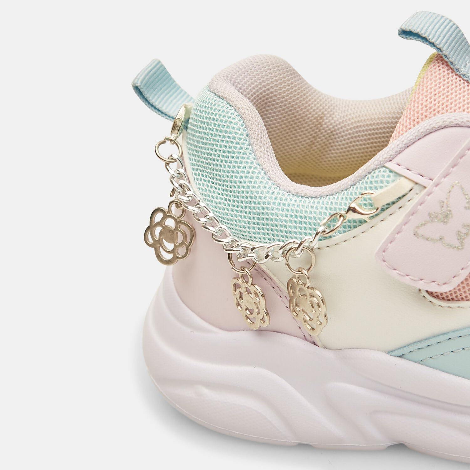 Bata Sandales fille à bride charms blancs roses