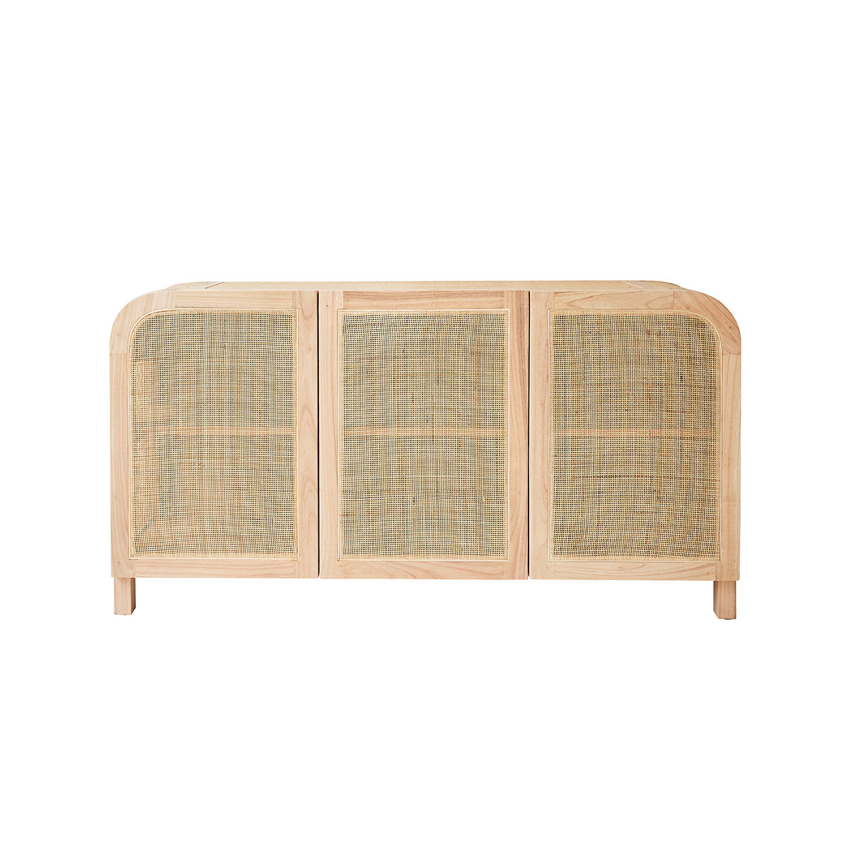 Berah Getah Maël buffet mindi 150 cm 3 portes cannage