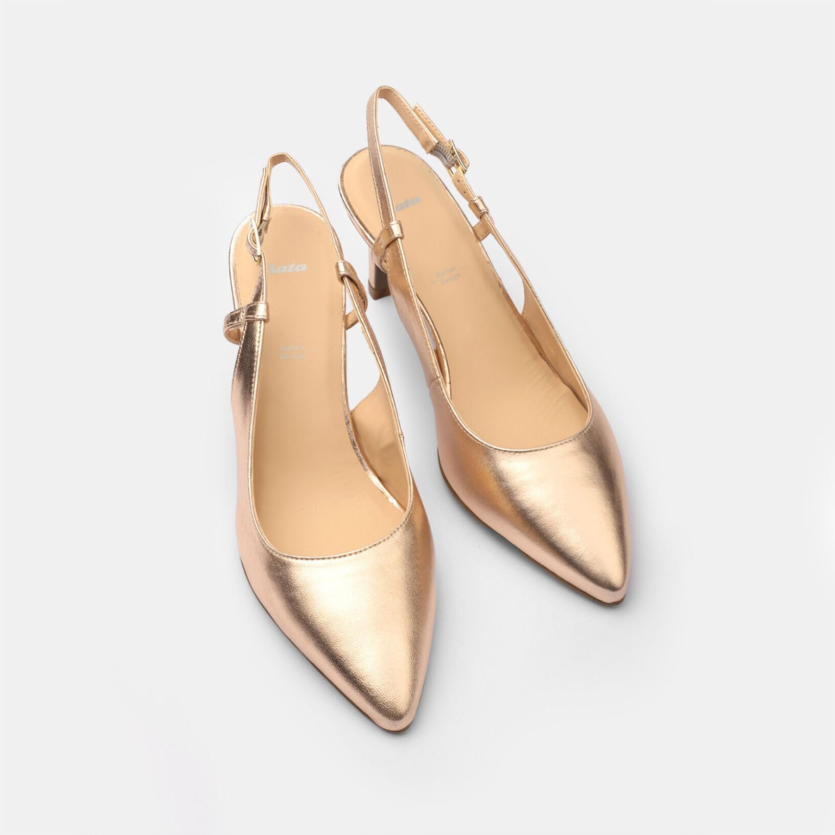 Bata Slingback cuir femme talon 9 cm