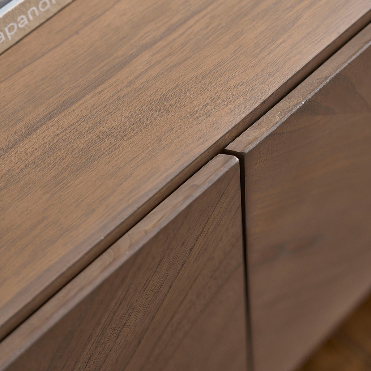 Berah Getah Calix buffet mindi métal noyer 200 cm 3 portes