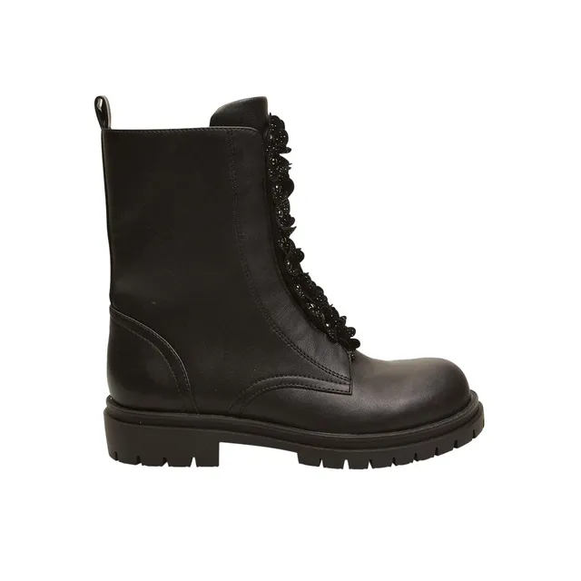 Bata Bottes combat femme applications florales confort