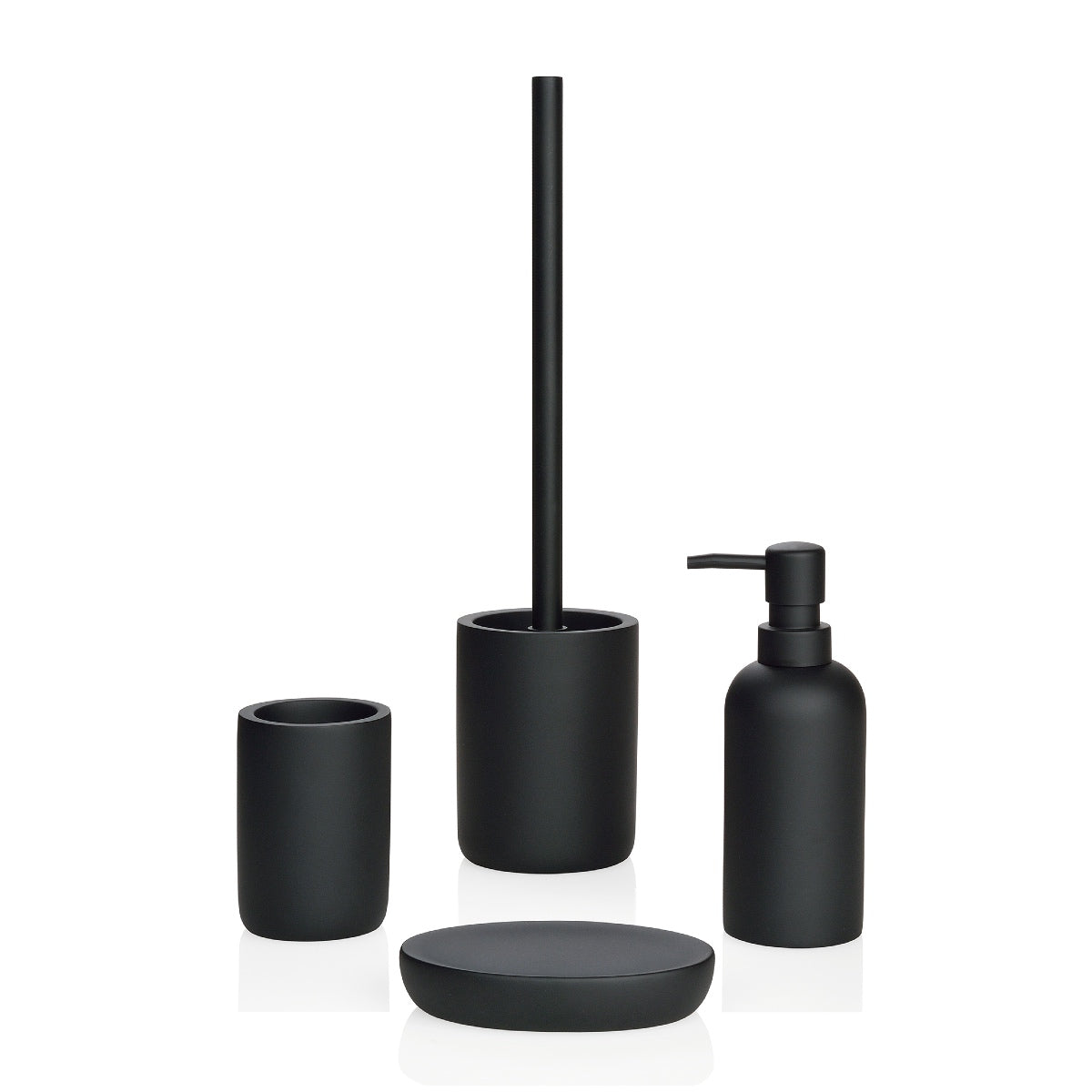 Andrea House Baño brosse WC noire plastique