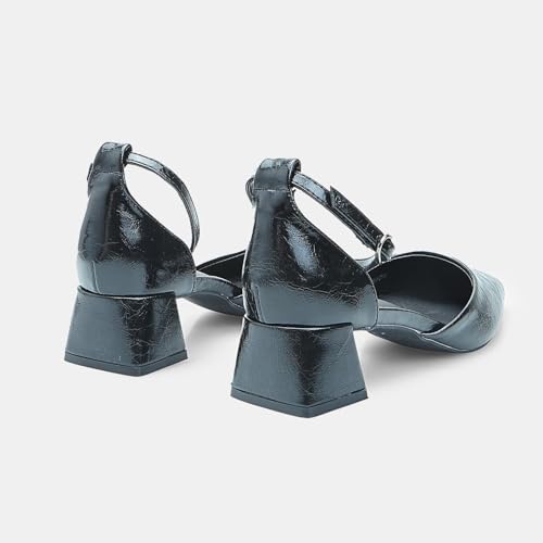 Bata Ballerines Mary Jane cuir noir bride cheville femme