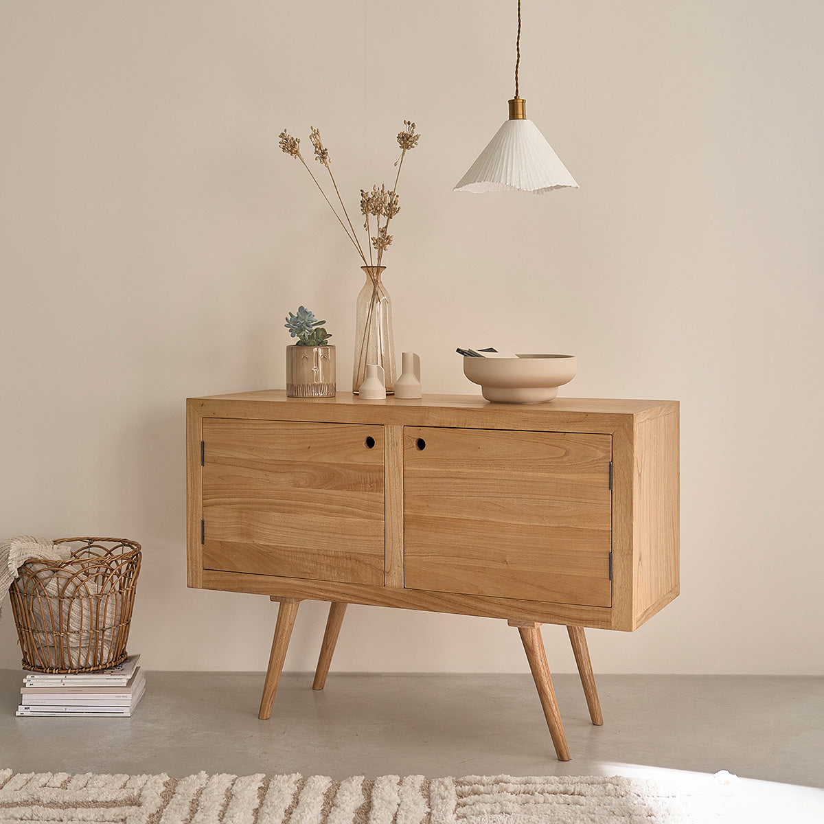 Berah Getah SACHA commode 120 cm mindi naturel