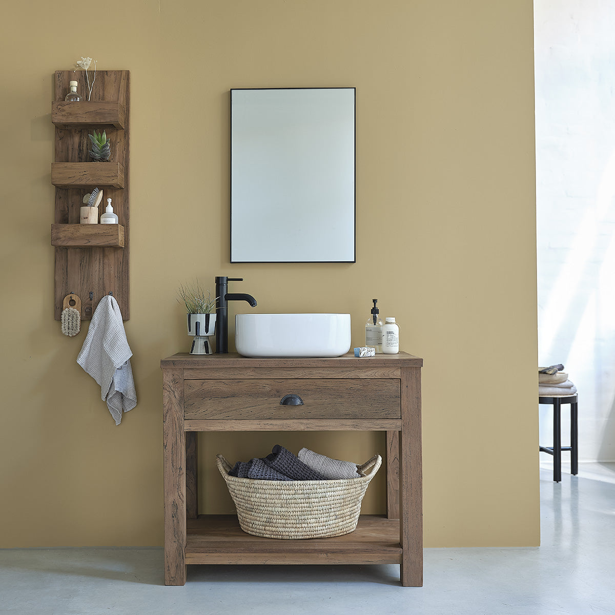 Berah Getah AUSTIN meuble vasque teck recyclé 90 cm
