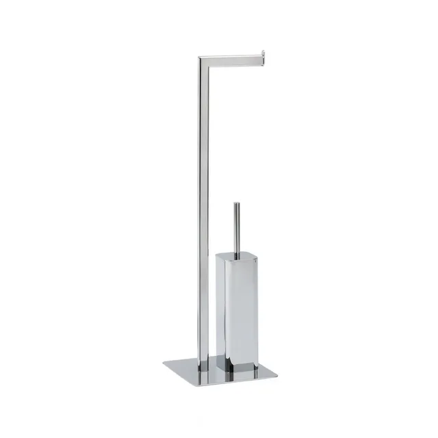 Andrea House Porte-rouleau WC avec brosse métal classique