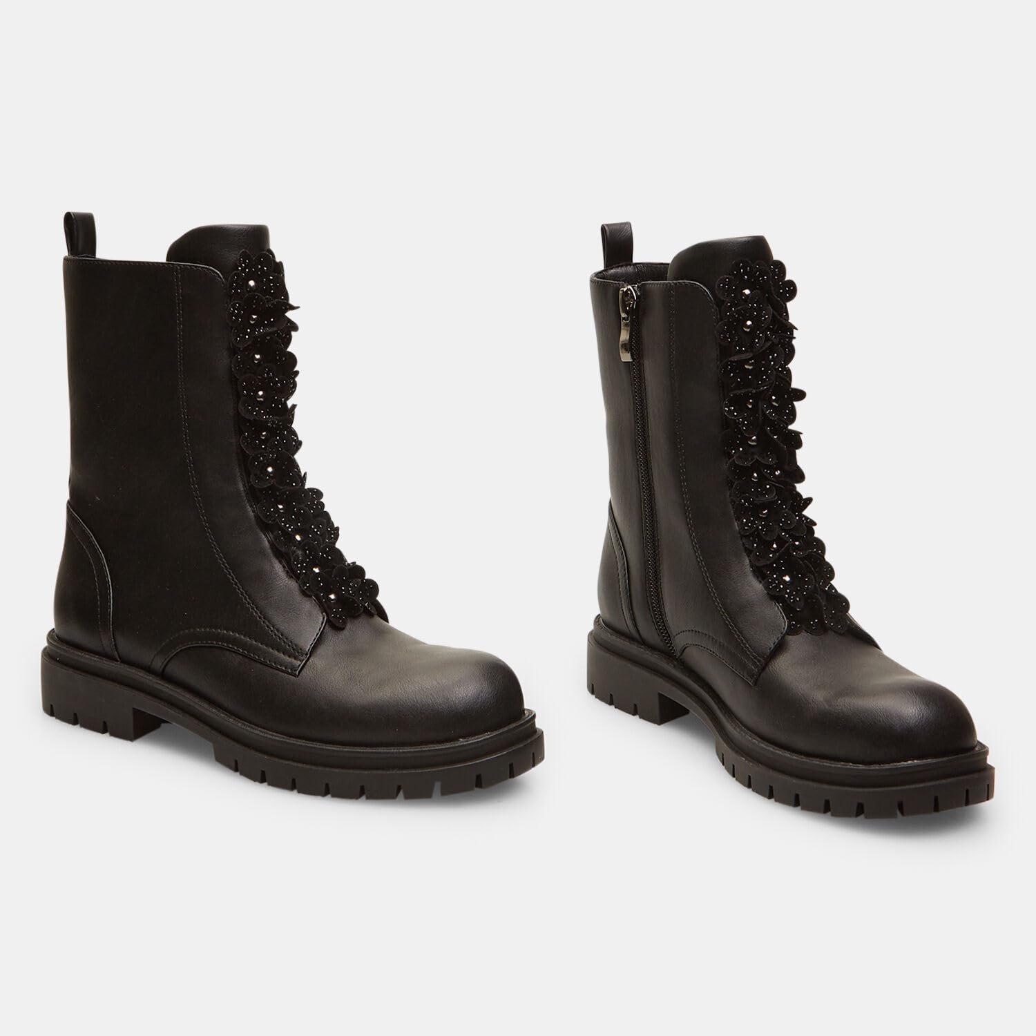 Bata Bottes combat femme applications florales confort