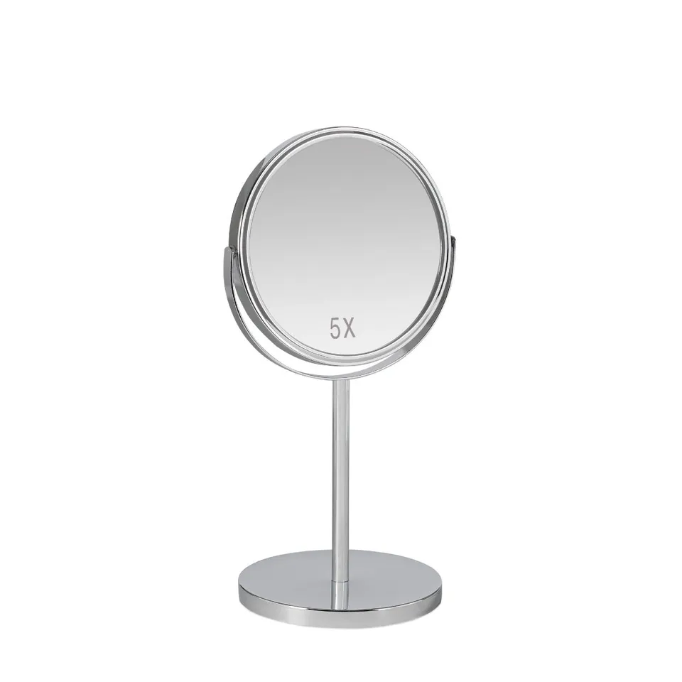Andrea House Baño miroir grossissant x5 métal argenté